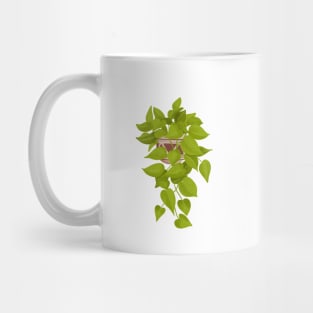 Neon Pothos Plant Illustration Mug